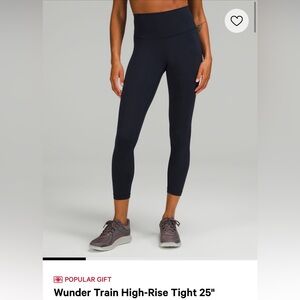 Wunder Train High Rise leggings true navy 25” size 4